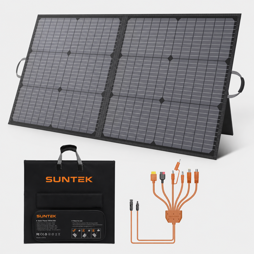 Panneau Solaire Pliable — Chargeur Solaire Portable Étanche pour Camping, Van & Jardin