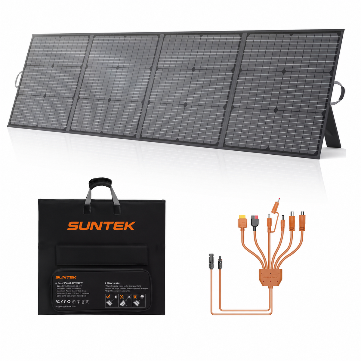 Panneau Solaire Pliable — Chargeur Solaire Portable Étanche pour Camping, Van & Jardin