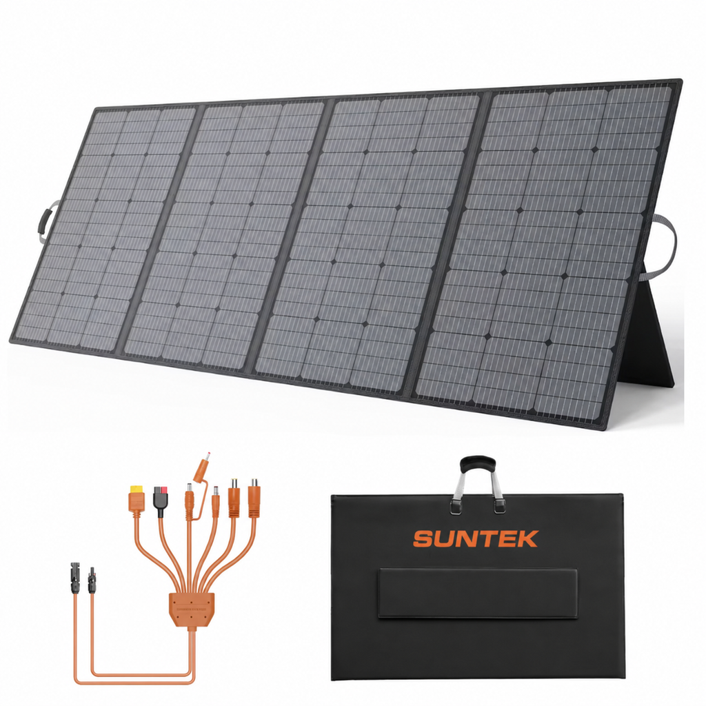 Panneau Solaire Pliable — Chargeur Solaire Portable Étanche pour Camping, Van & Jardin