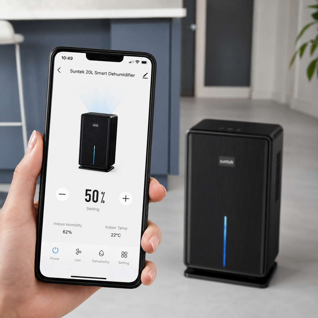 Déshumidificateur d’Air Silencieux 40 dB – Maison, Chambre et Salle de Bain
