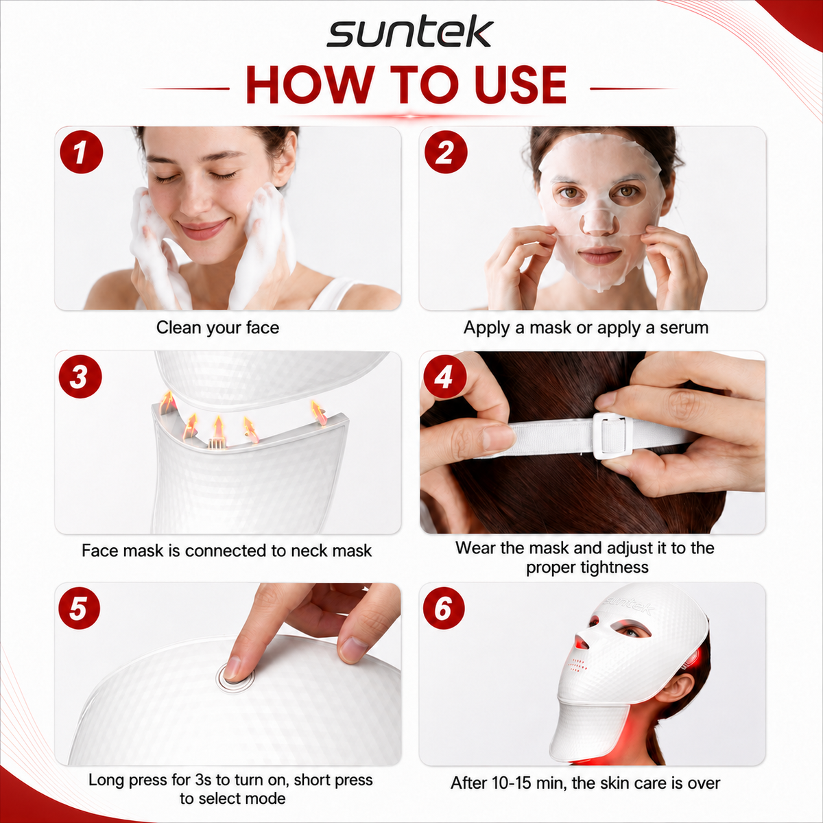Suntek Fully Equipped LED Therapy Mask