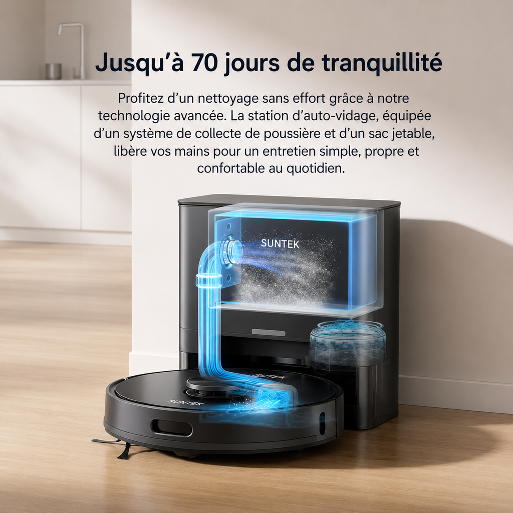 Robot Aspirateur T20s Ultra – Station Station Auto-Nettoyante & Cycle 70 Jours