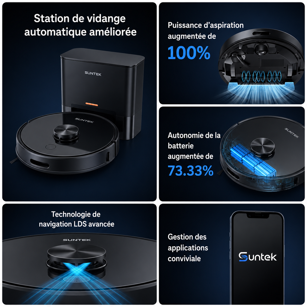 Robot Aspirateur T20s Ultra – Station Station Auto-Nettoyante & Cycle 70 Jours