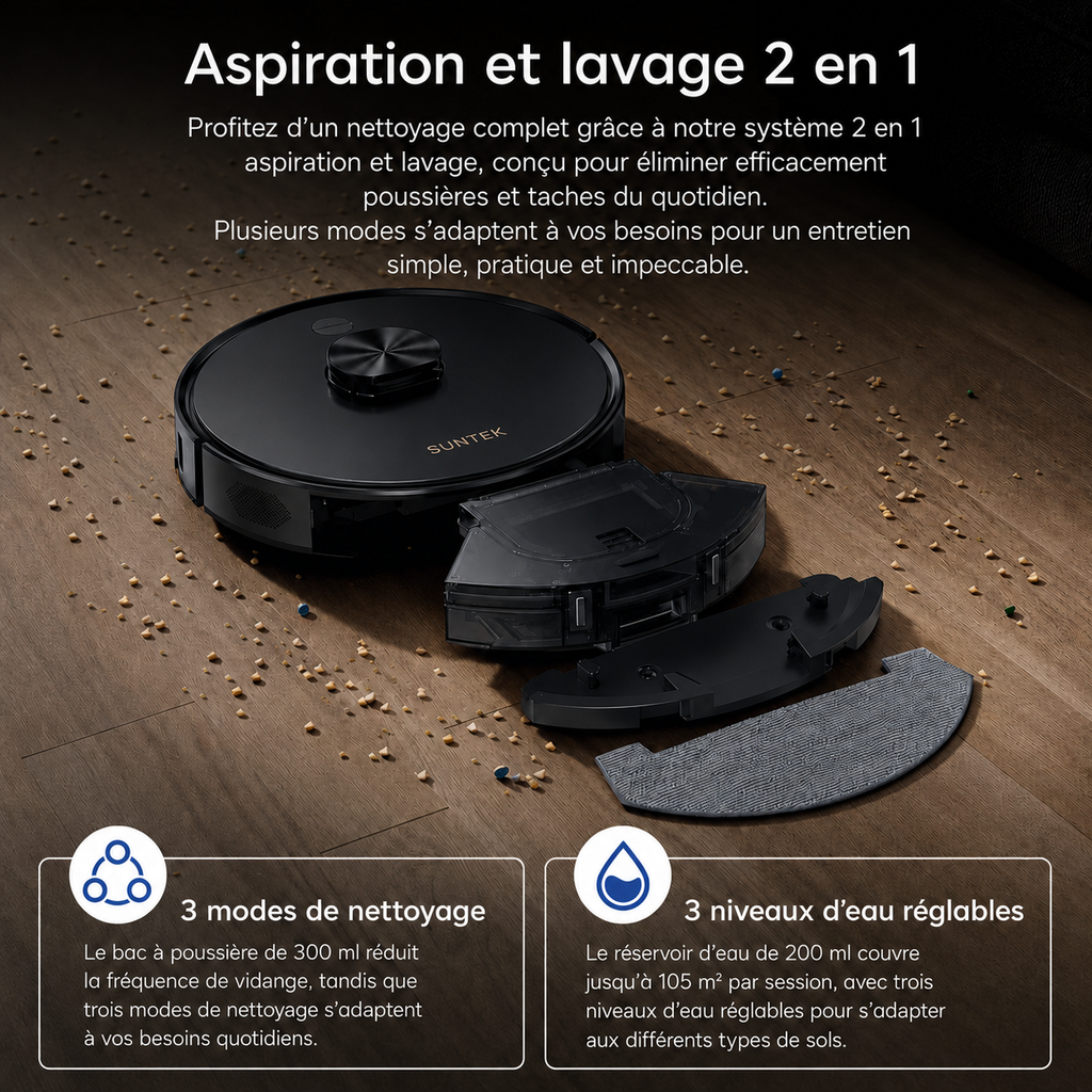 Robot Aspirateur T20s Ultra – Station Station Auto-Nettoyante & Cycle 70 Jours