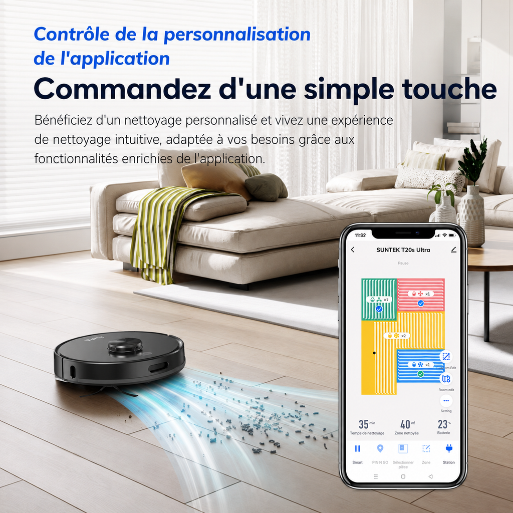 Robot Aspirateur T20s Ultra – Station Station Auto-Nettoyante & Cycle 70 Jours
