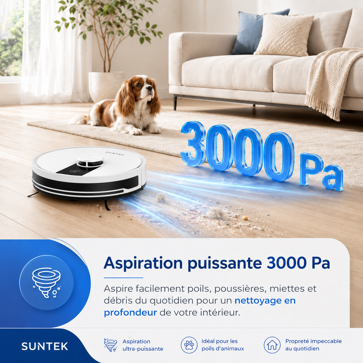 Aspirateur Robot et Serpillière Intelligent – Modèle A12 Pro avec Collecte Automatique
